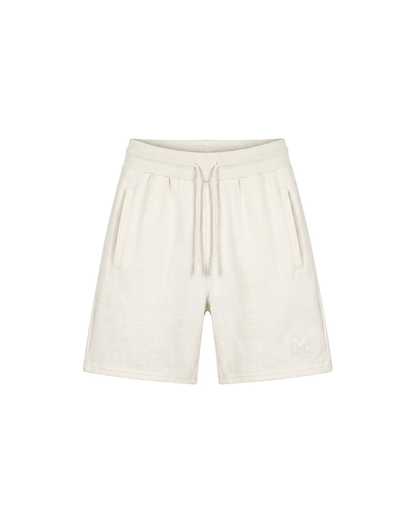 Malelions Men Cloud Texture Shorts | Off-White