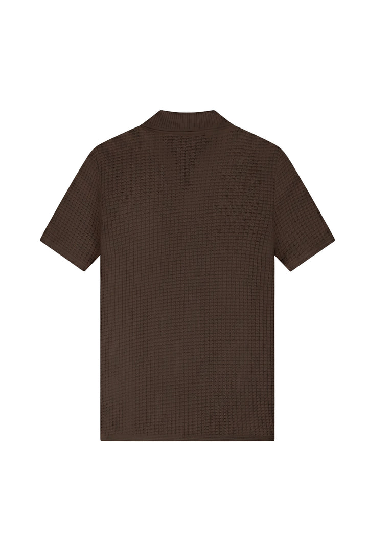 MMA40026015_50012_Malelions_Men_Chunky_Waffle_Buttonless_Polo_Dark_Brown_Back.jpg
