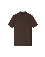 Malelions Men Chunky Waffle Buttonless Polo | Dark Brown