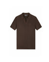  Malelions Men Chunky Waffle Buttonless Polo | Dark Brown