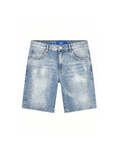 Malelions Men Washed Denim Shorts | Light Blue