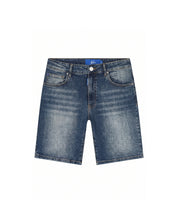 Malelions Men Washed Denim Shorts | Dark Blue