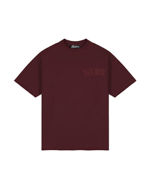 Malelions Men Heavyweight Applique T-Shirt | Burgundy