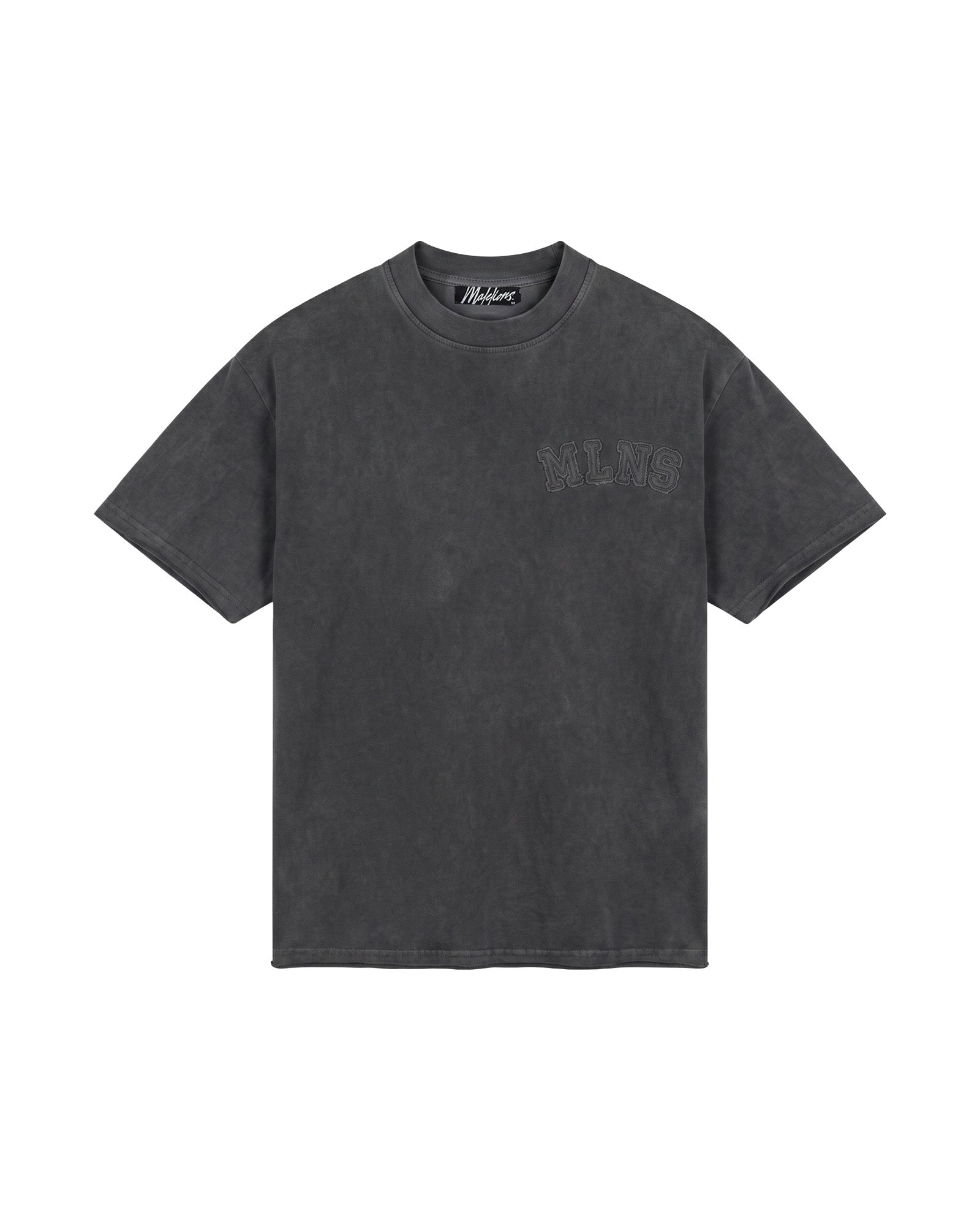 Malelions Men Heavyweight Applique T-Shirt | Acid Wash