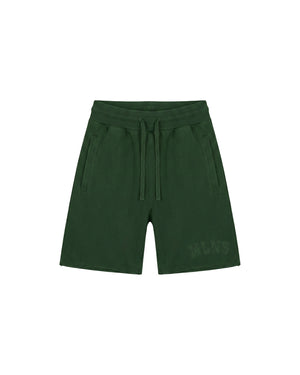 Malelions Men Heavyweight Applique Shorts | Racing Green