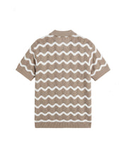 Malelions Men Wavy Crochet Knitted Shirt | Taupe