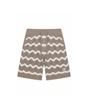 Malelions Men Wavy Crochet Knitted Shorts | Taupe