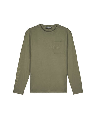 Malelions Men Department Longsleeve T-Shirt | Dark Sage