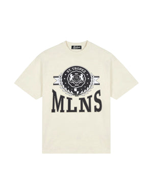 Malelions Men Crest T-Shirt | Off-White