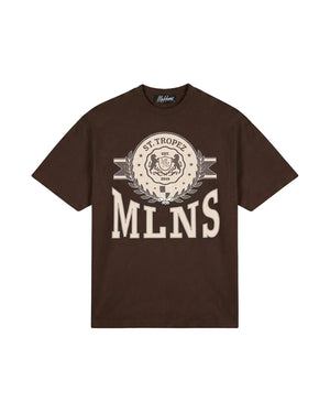 Malelions Men Crest T-Shirt | Dark Brown