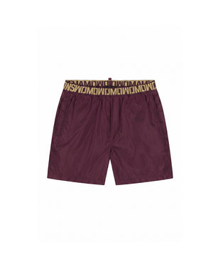 Malelions Men Venetian Swim Shorts | Burgundy