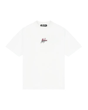Malelions Men Split T-Shirt | White