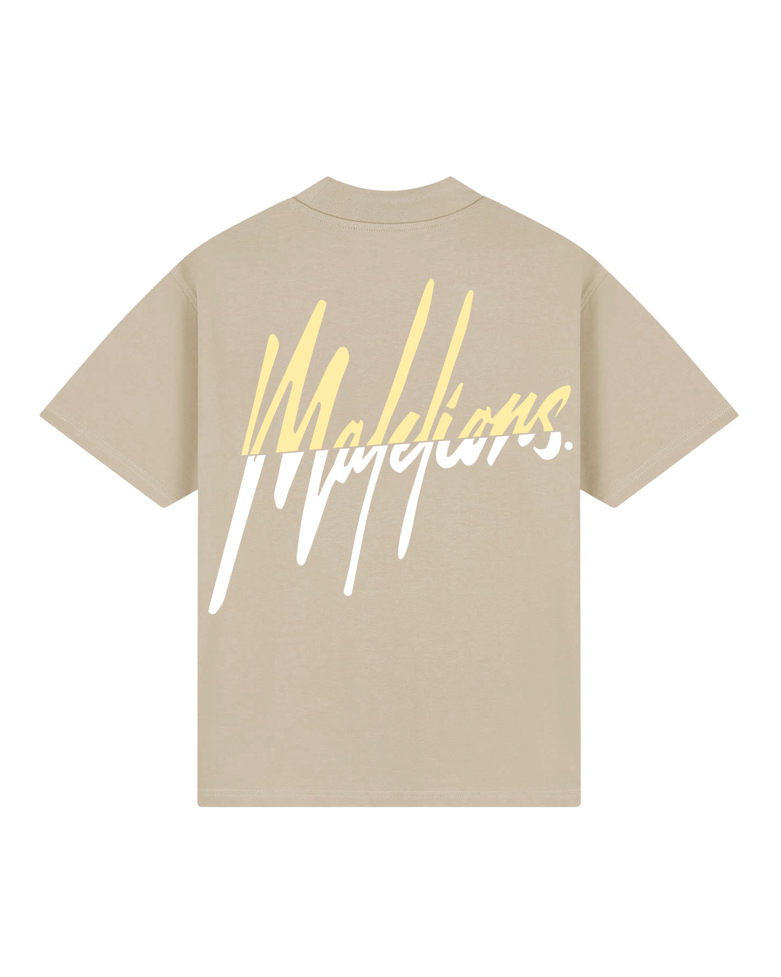 Malelions Men Split T-Shirt | Taupe