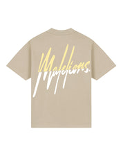 Malelions Men Split T-Shirt | Taupe
