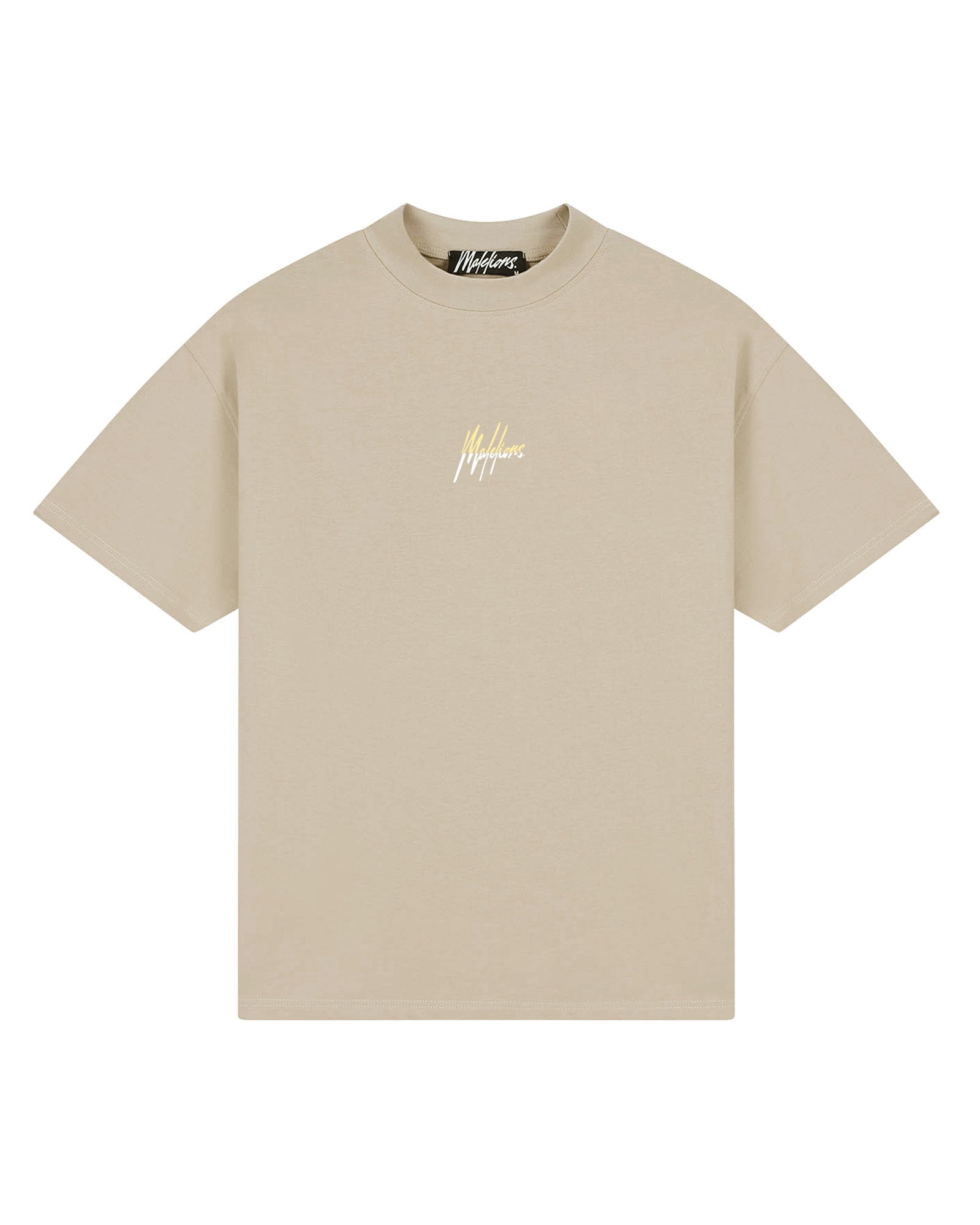 Malelions Men Split T-Shirt | Taupe