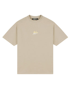 Malelions Men Split T-Shirt | Taupe