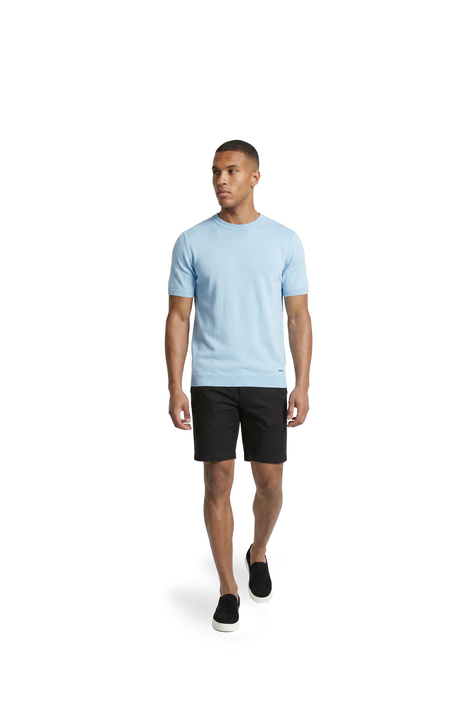 Malelions Men Knitted T-Shirt | Vista Blue
