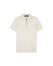 Malelions Men Knitted Zip Polo | Off-White