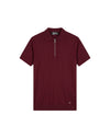  Malelions Men Knitted Zip Polo | Burgundy