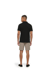 Malelions Men Pique Zip Polo | Black