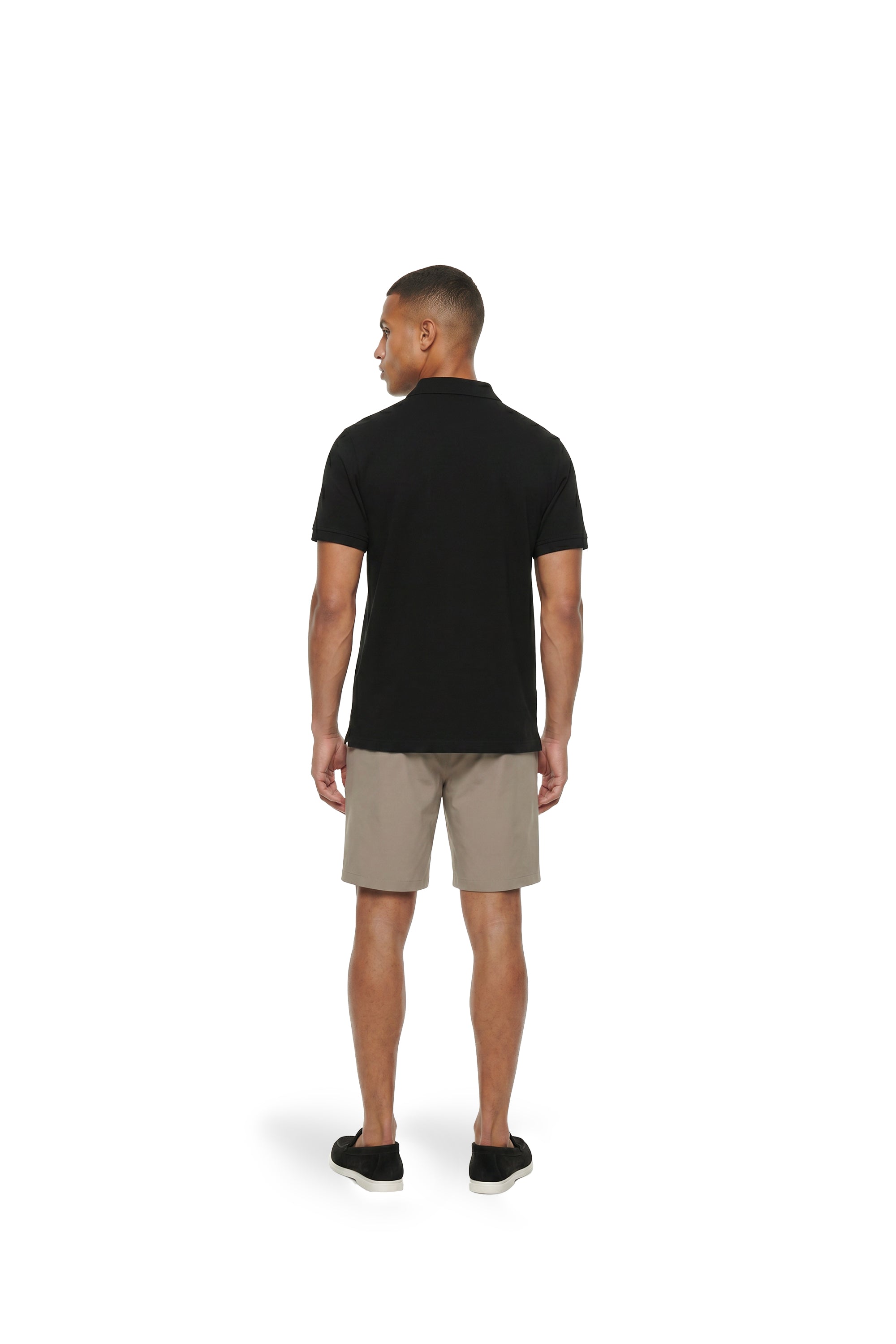 Malelions Men Pique Zip Polo | Black