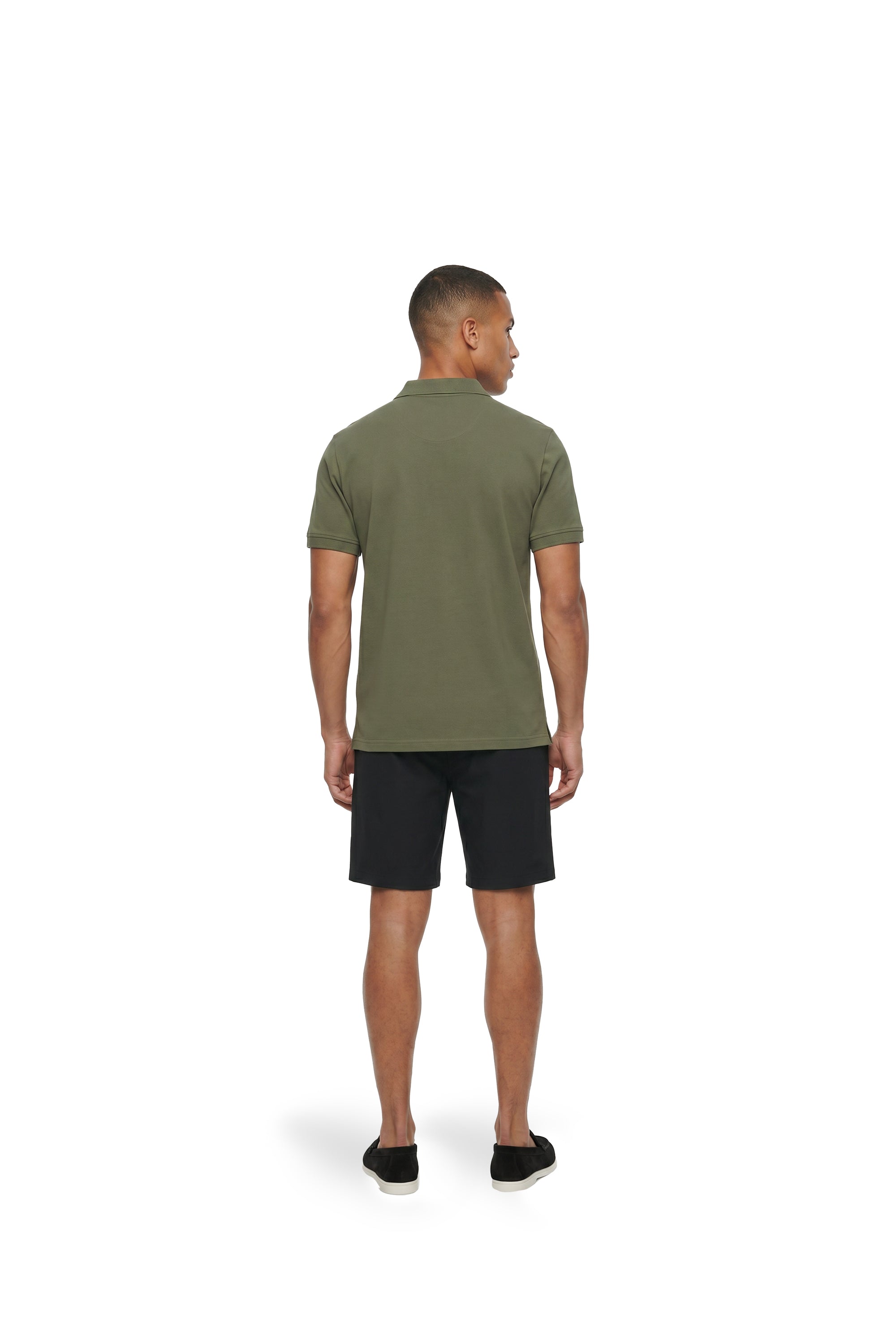 Malelions Men Pique Zip Polo | Dark Sage