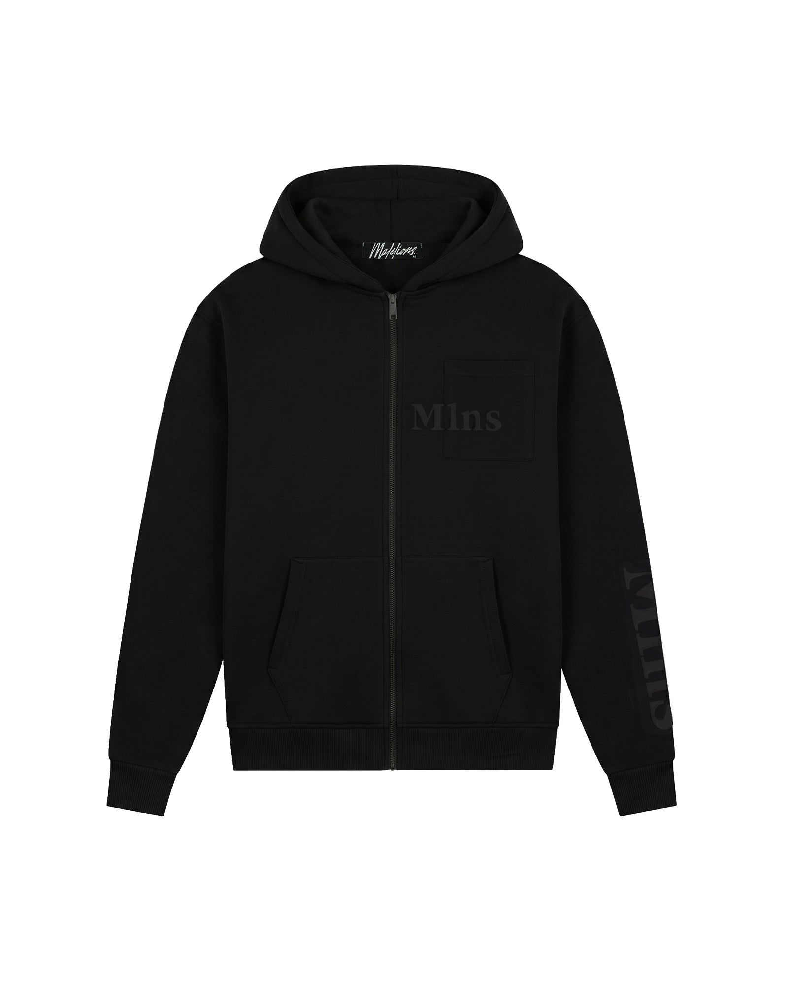Malelions Men Department Zip Hoodie | Black