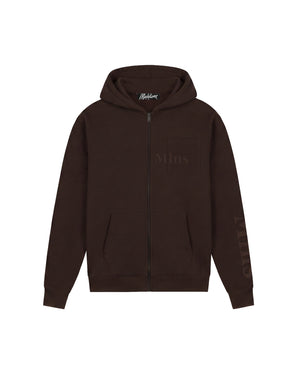 Malelions Men Department Zip Hoodie | Brown