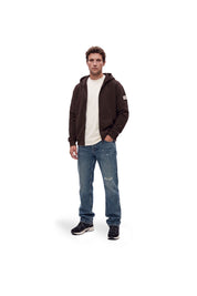 Malelions Men Collection Zip Hoodie | Brown