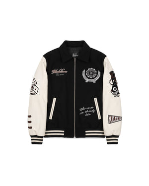 Malelions Men Community Varsity Jacket | Black