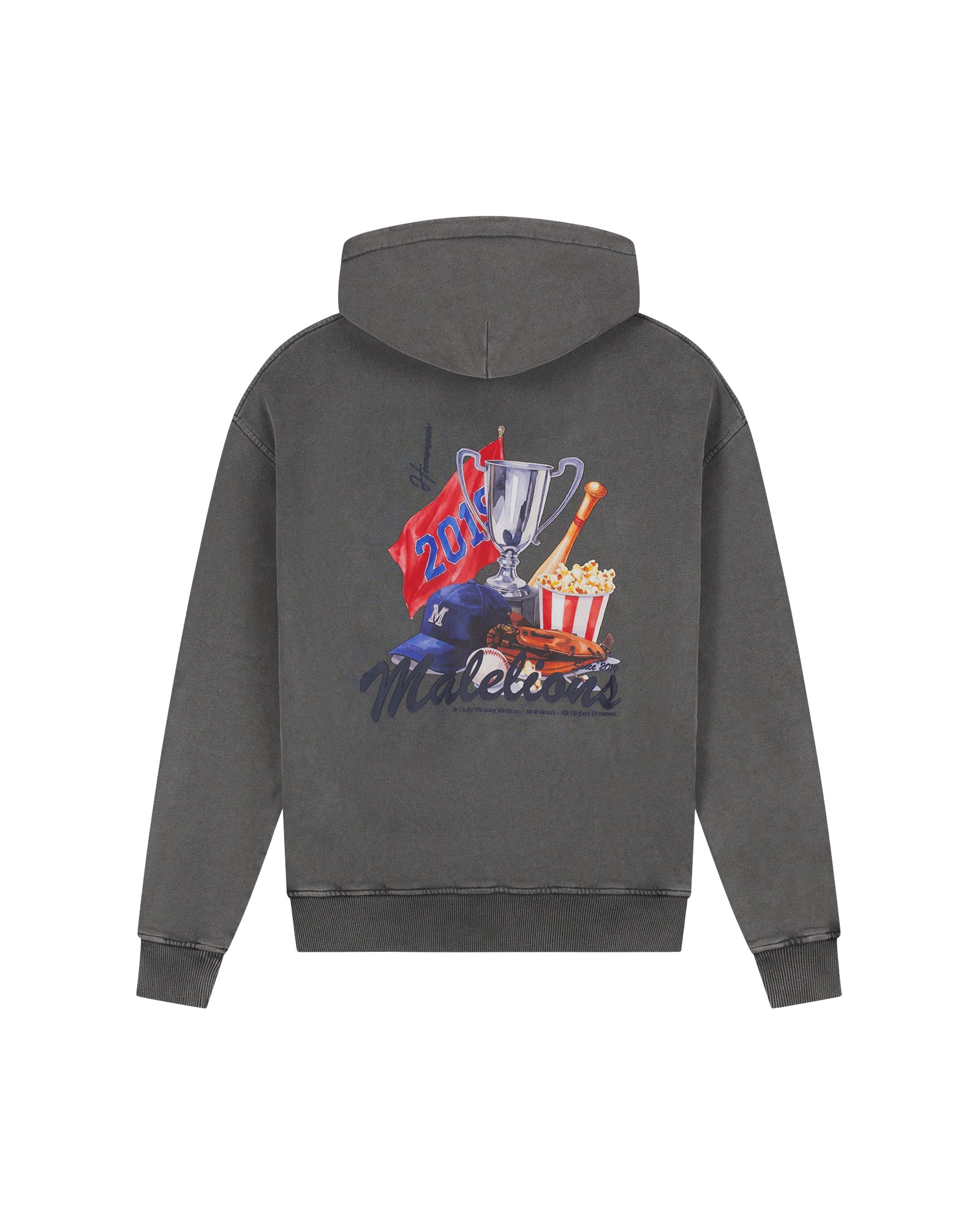 Malelions Men Homerun Hoodie | Acid Wash
