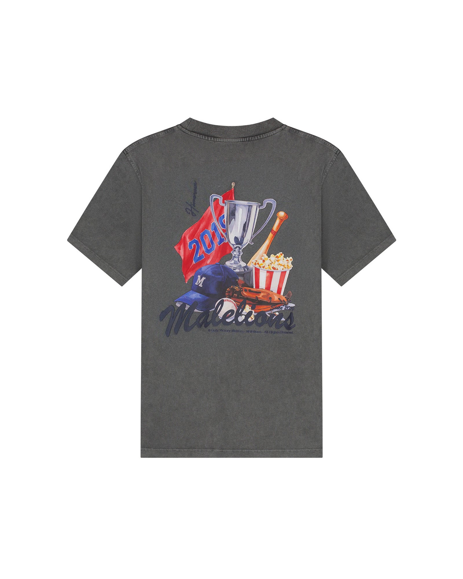 Malelions Men Homerun T-Shirt | Acid Wash