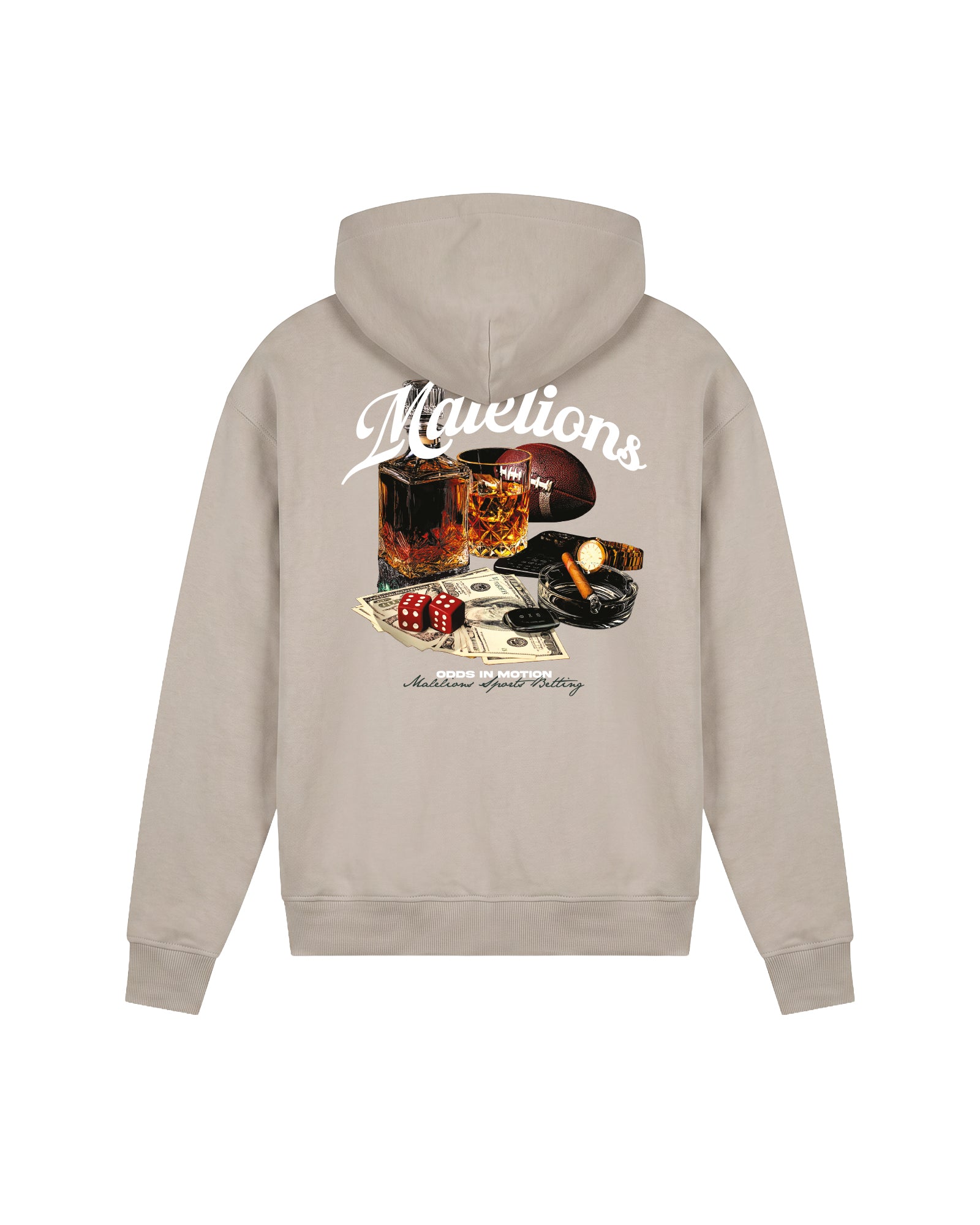 Malelions Men Sports Betting Hoodie | Almond