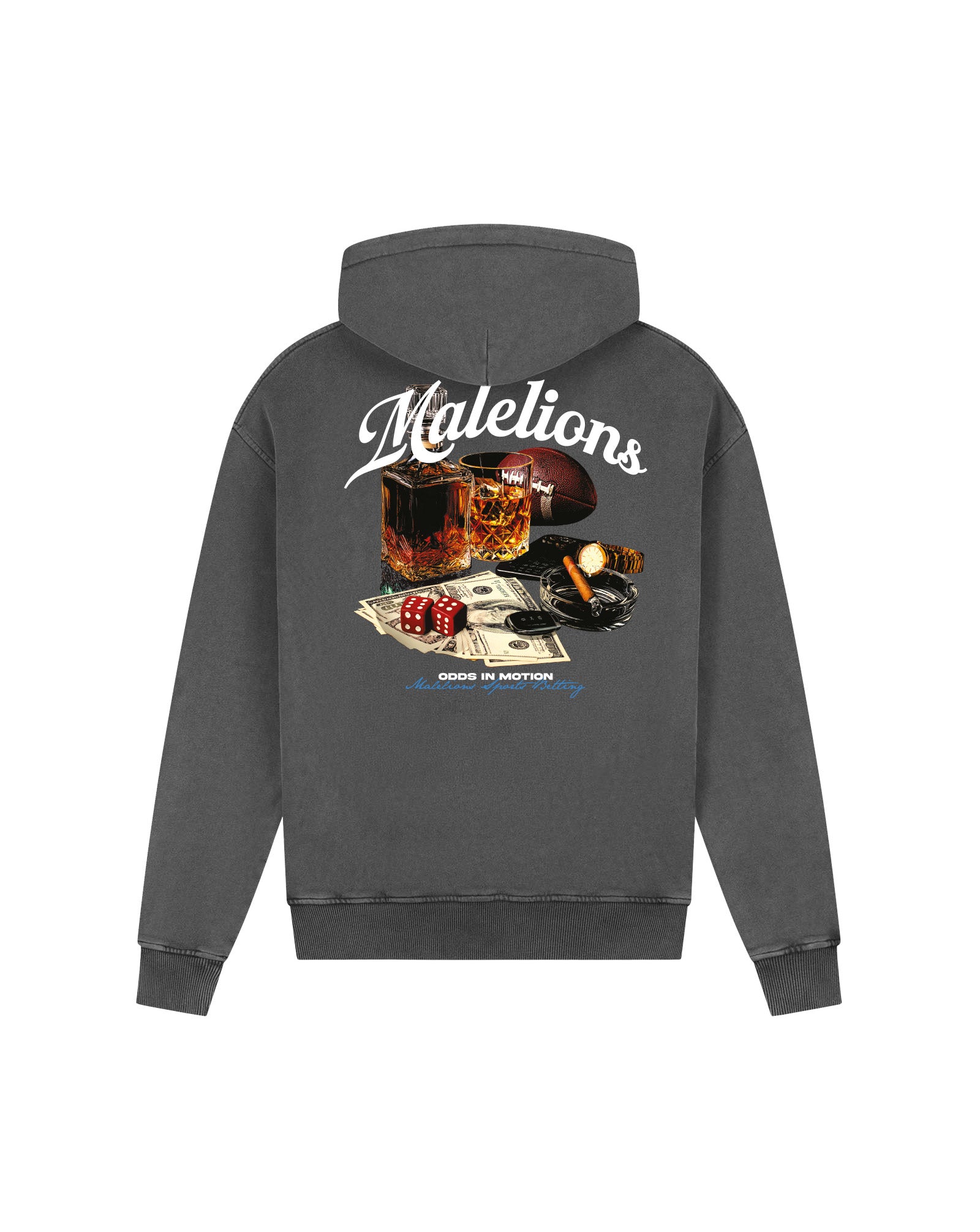 Malelions Men Sports Betting Hoodie | Acid Wash