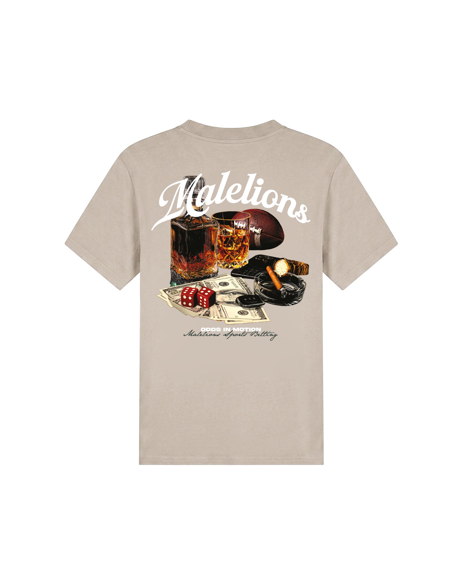 Malelions Men Sports Betting T-Shirt | Almond