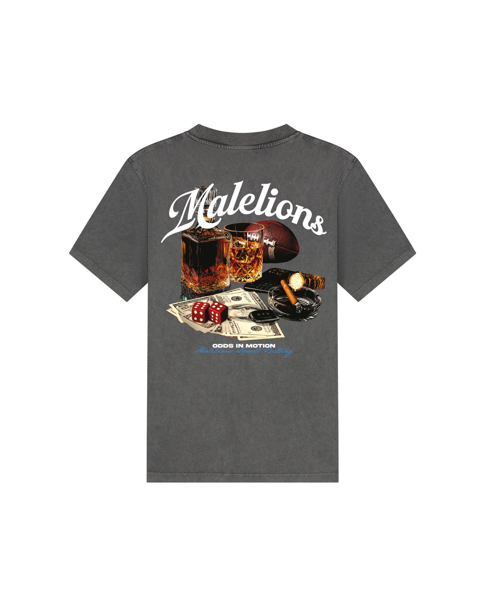 Malelions Men Sports Betting T-Shirt | Acid Wash
