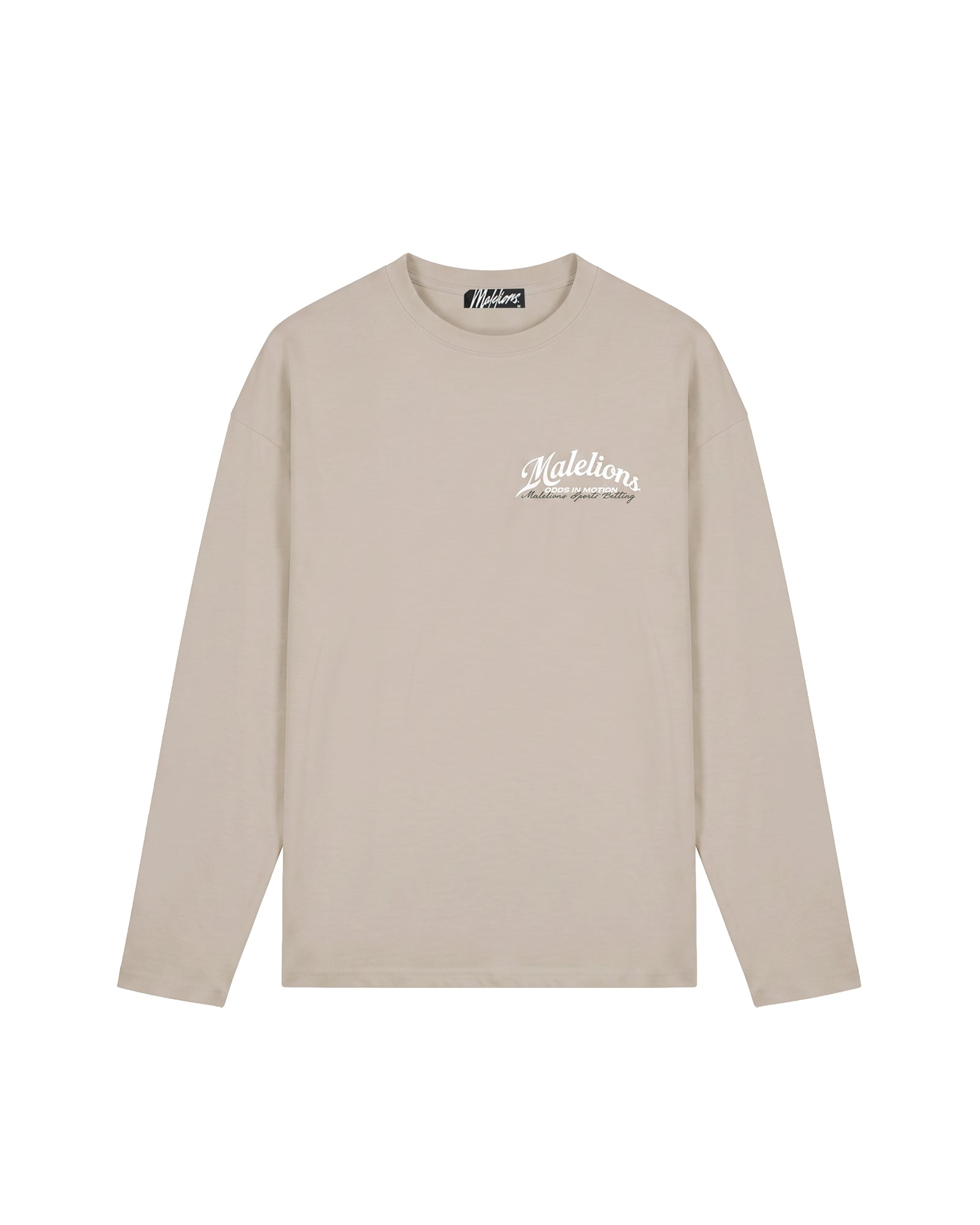 Malelions Men Sports Betting Longsleeve T-Shirt | Almond