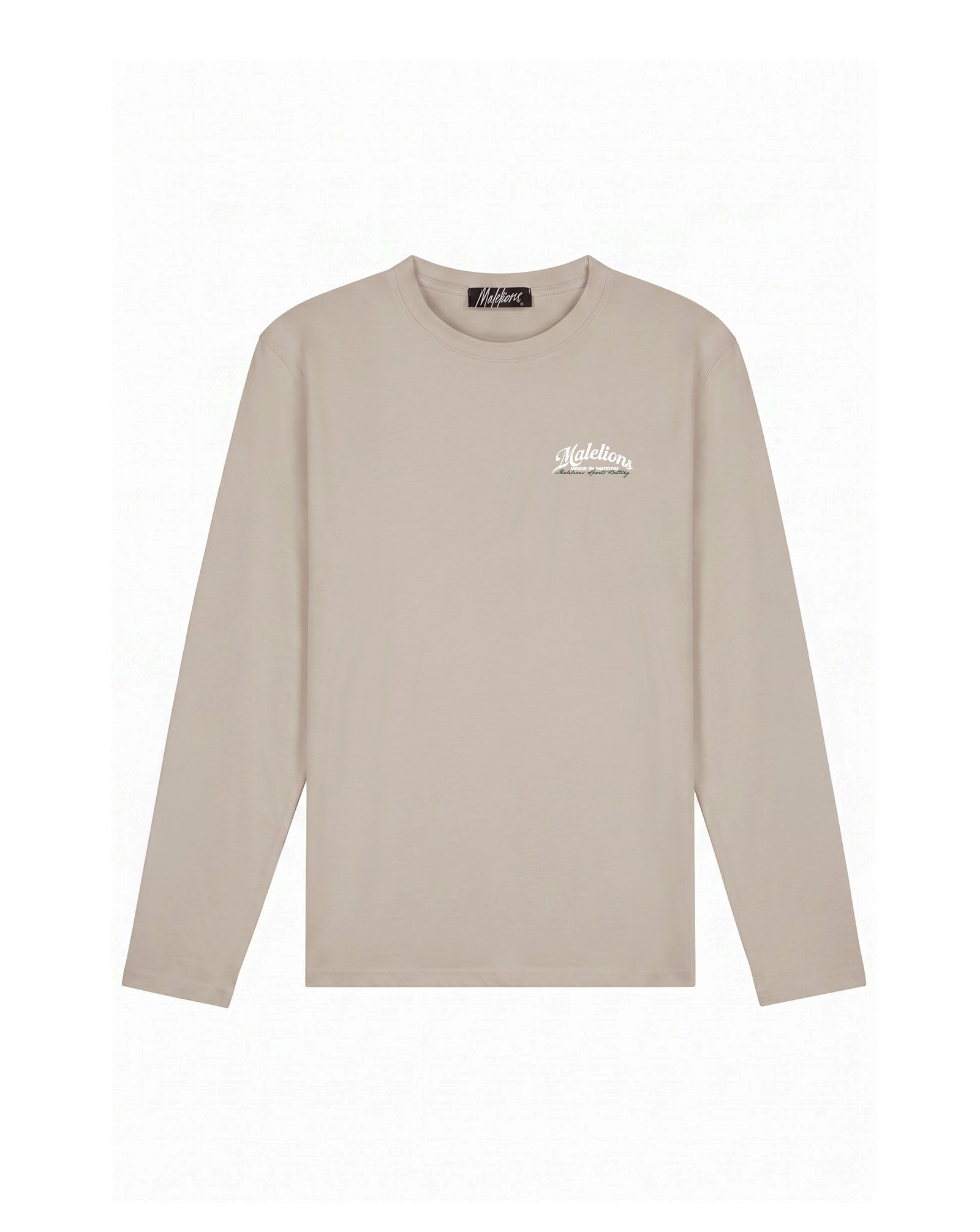 Malelions Men Sports Betting Longsleeve T-Shirt | Almond