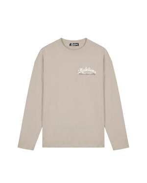 Malelions Men Sports Betting Longsleeve T-Shirt | Almond
