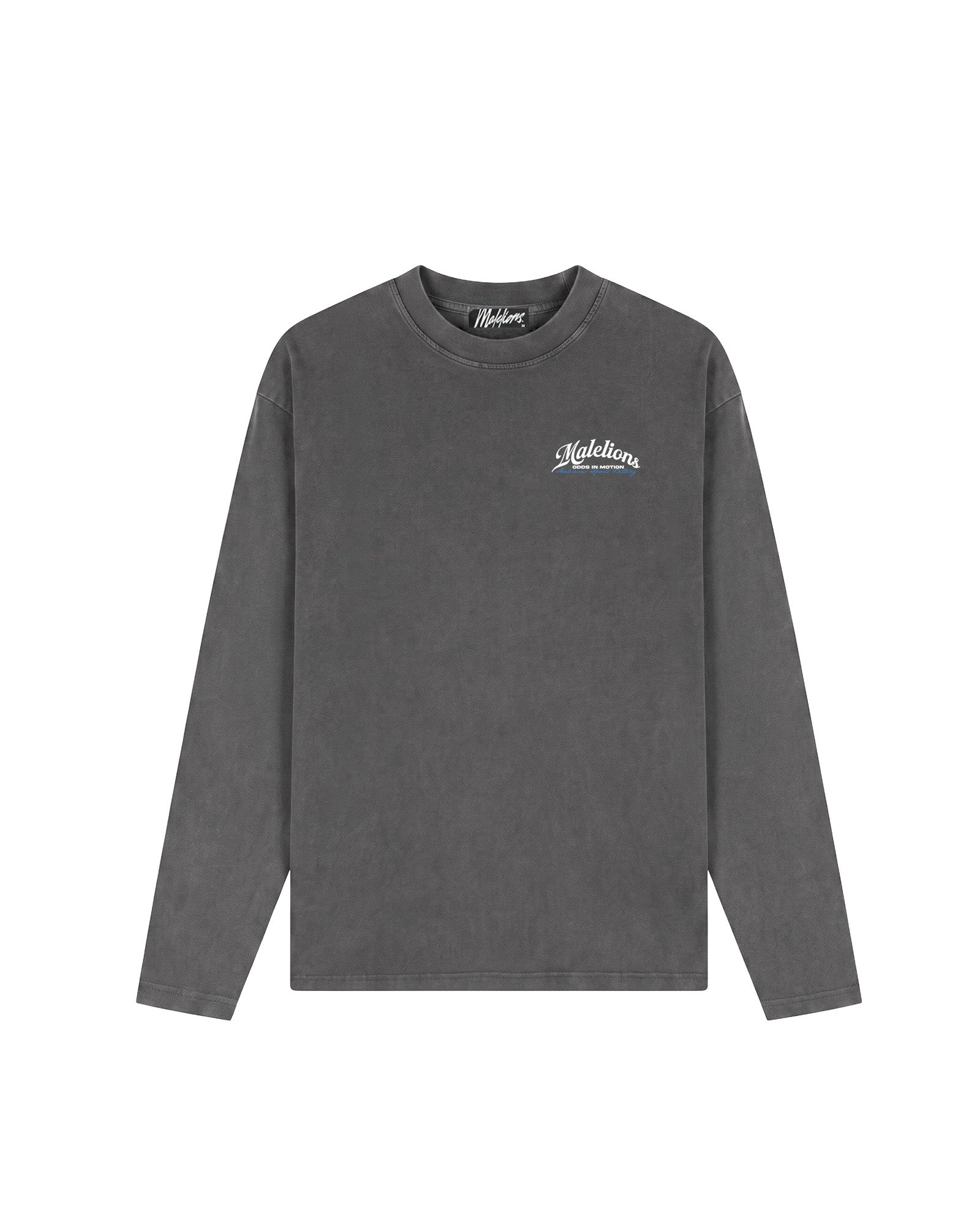 Malelions Men Sports Betting Longsleeve T-Shirt | Acid Wash