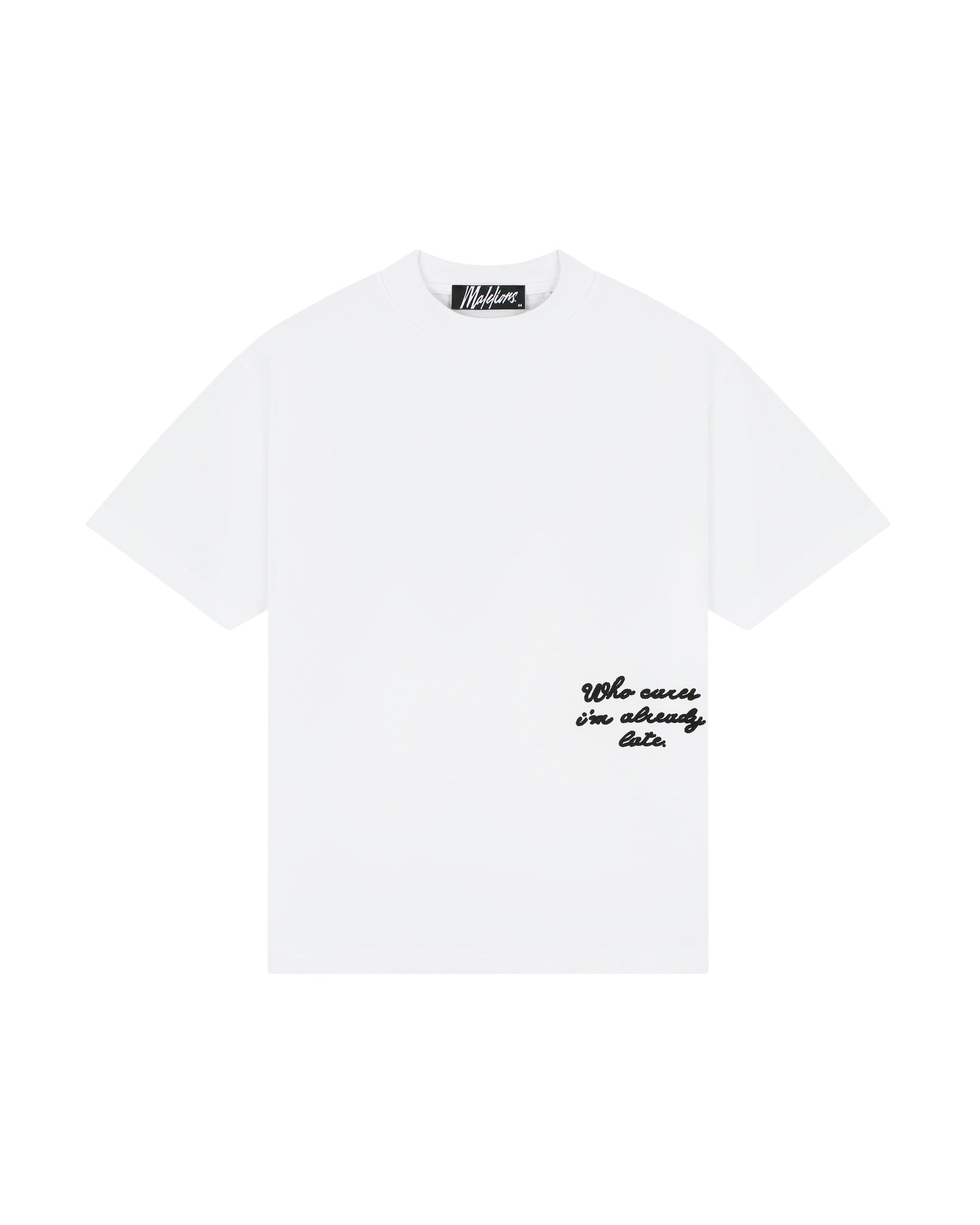Malelions Men Already Late T-Shirt | White