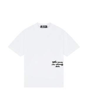 Malelions Men Already Late T-Shirt | White