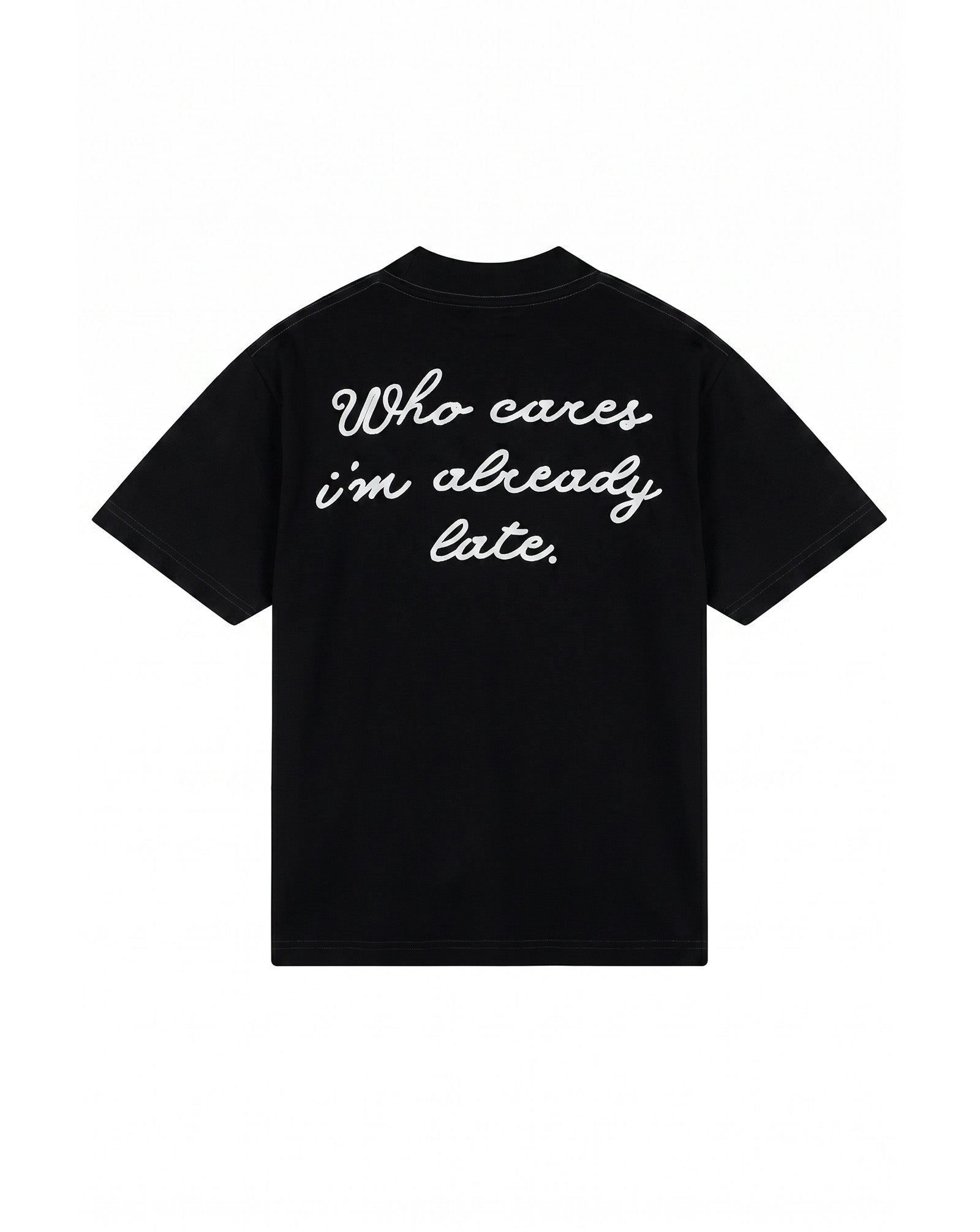 Malelions Men Already Late T-Shirt | Black