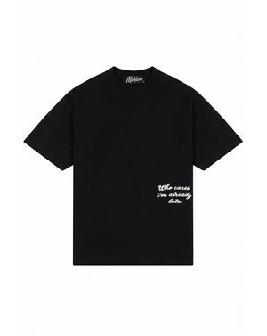 Malelions Men Already Late T-Shirt | Black