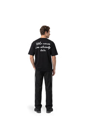 Malelions Men Already Late T-Shirt | Black