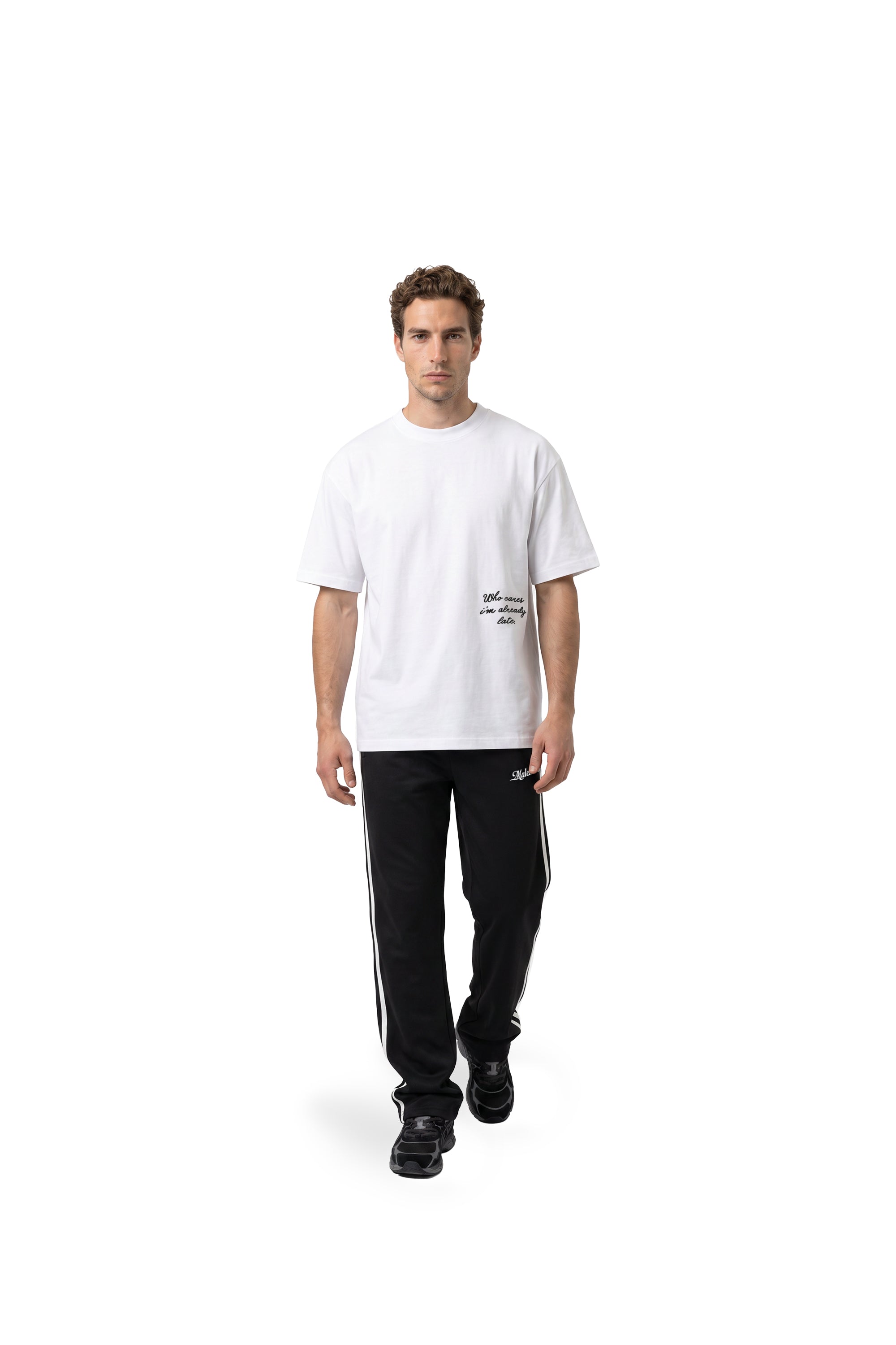 Malelions Men Already Late T-Shirt | White