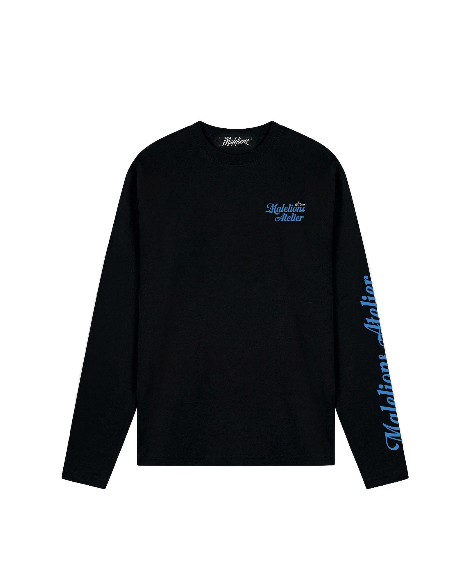 Malelions Men University Longsleeve T-Shirt | Black