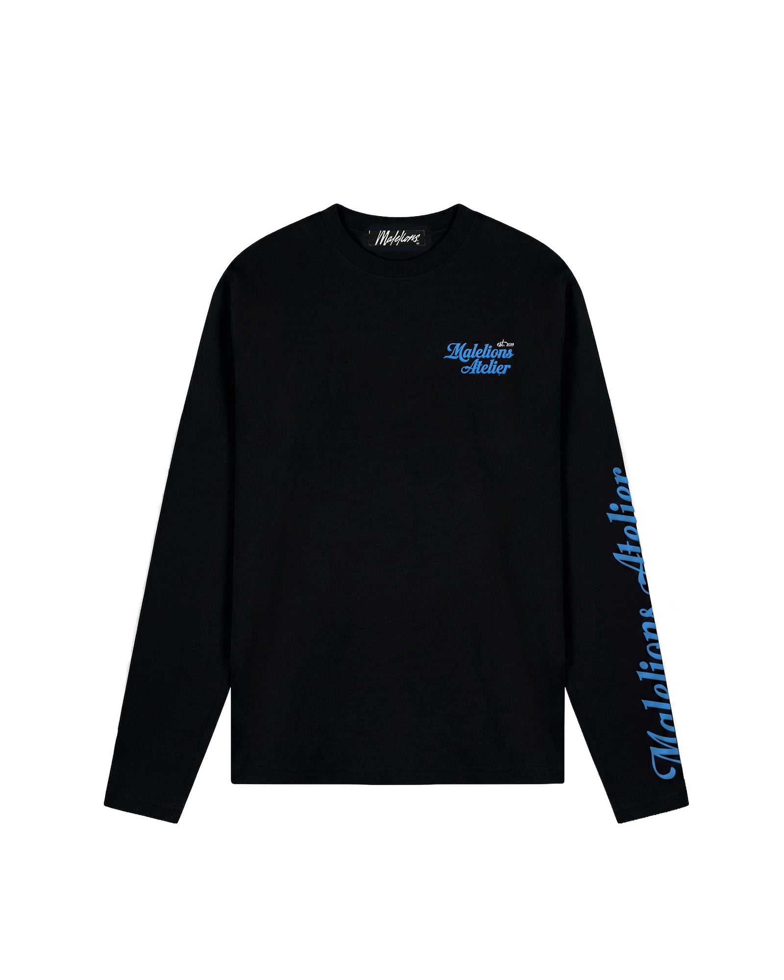 Malelions Men University Longsleeve T-Shirt | Black