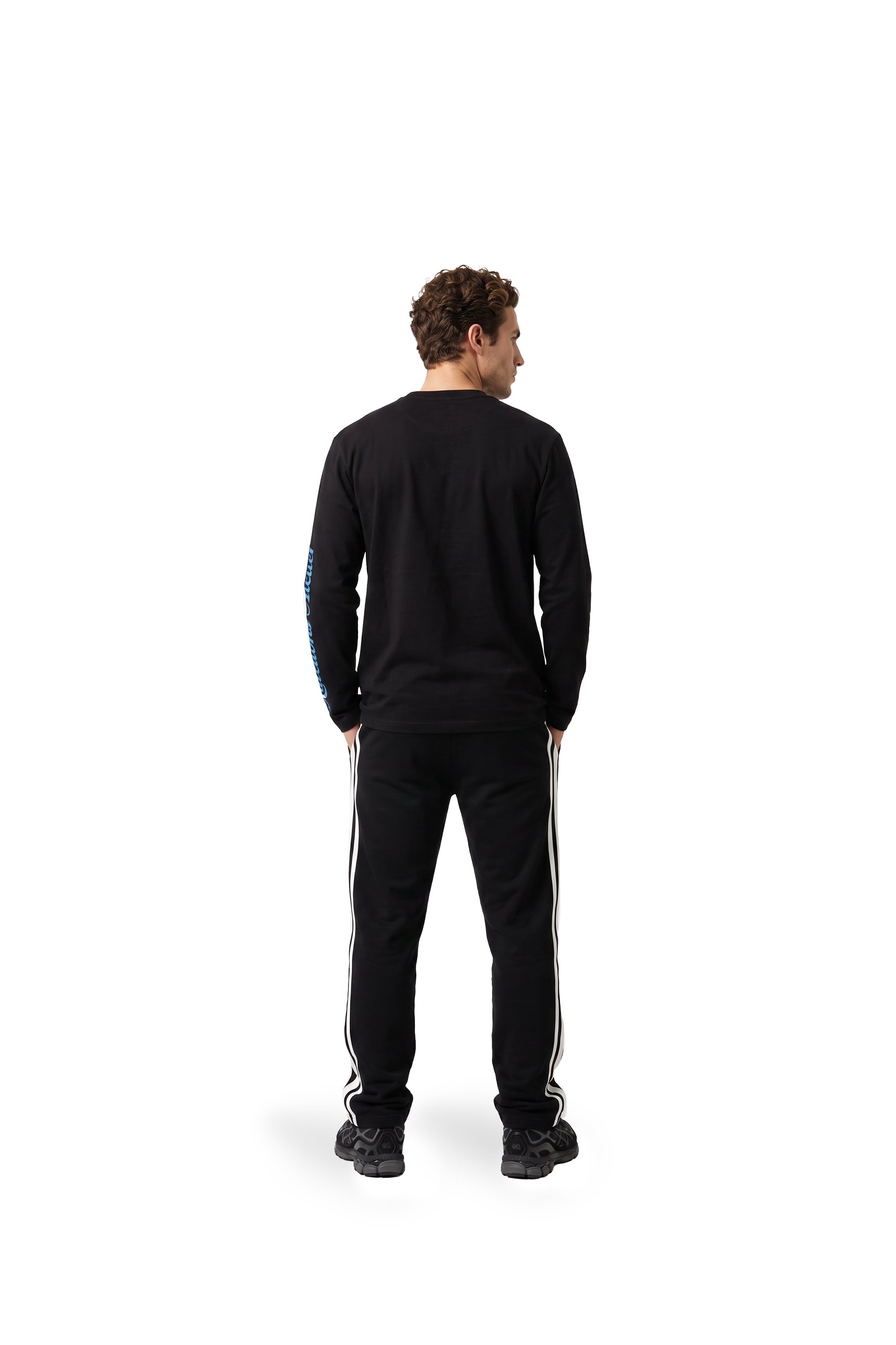 Malelions Men University Longsleeve T-Shirt | Black