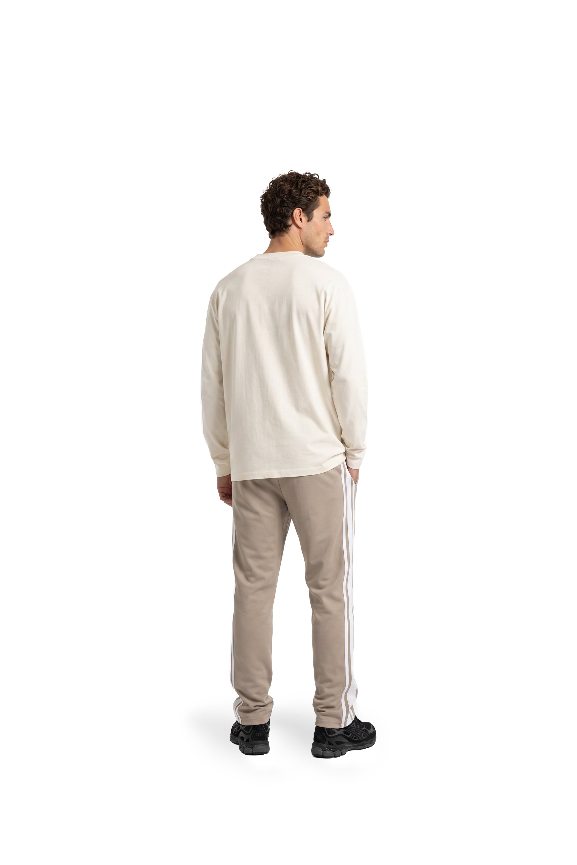 Malelions Men University Longsleeve T-Shirt | Off-White